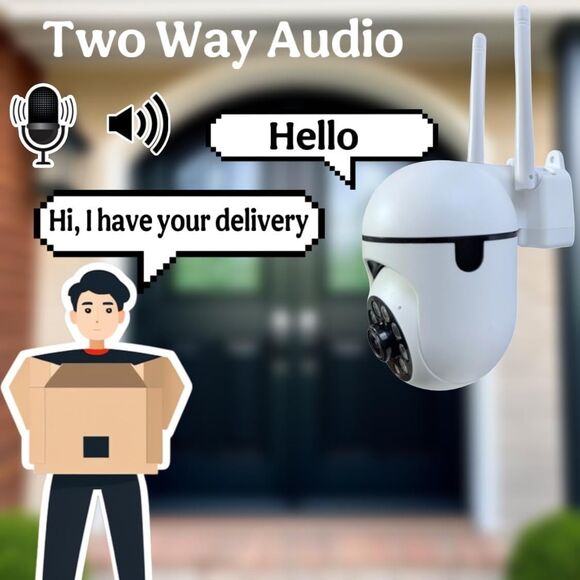 2.0MP HD WiFi Security Camera 360° Smart Cam 2.4/5G Night Vision Motion Detect - Picture 12 of 16